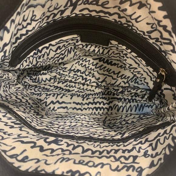 KATE SPADE ♠️ Metallic Jan Darien Have Courage Crossbody In Black Shimmer - Picture 8 of 10